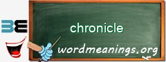 WordMeaning blackboard for chronicle